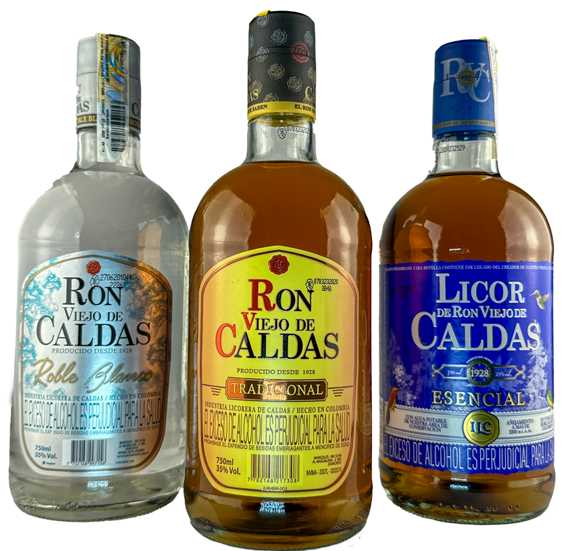 botellas de ron viejo de caldas licor a domicilio